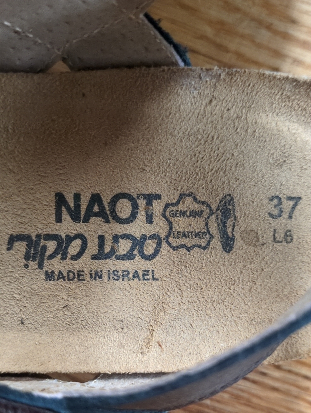 Naot Kayla Wedge Sandal Brown Metallic Leather Size 37 - Picture 10 of 13